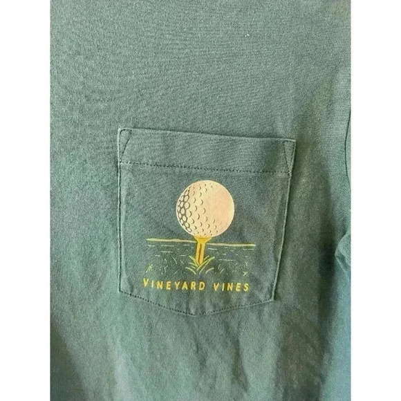 Vineyard Vines Size XS Every Round Should Feel This Good LS Green T Shirt NWOT - Picture 2 of 5
